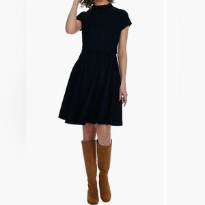 Donna Morgan Mock Neck Fit & Flare Dress